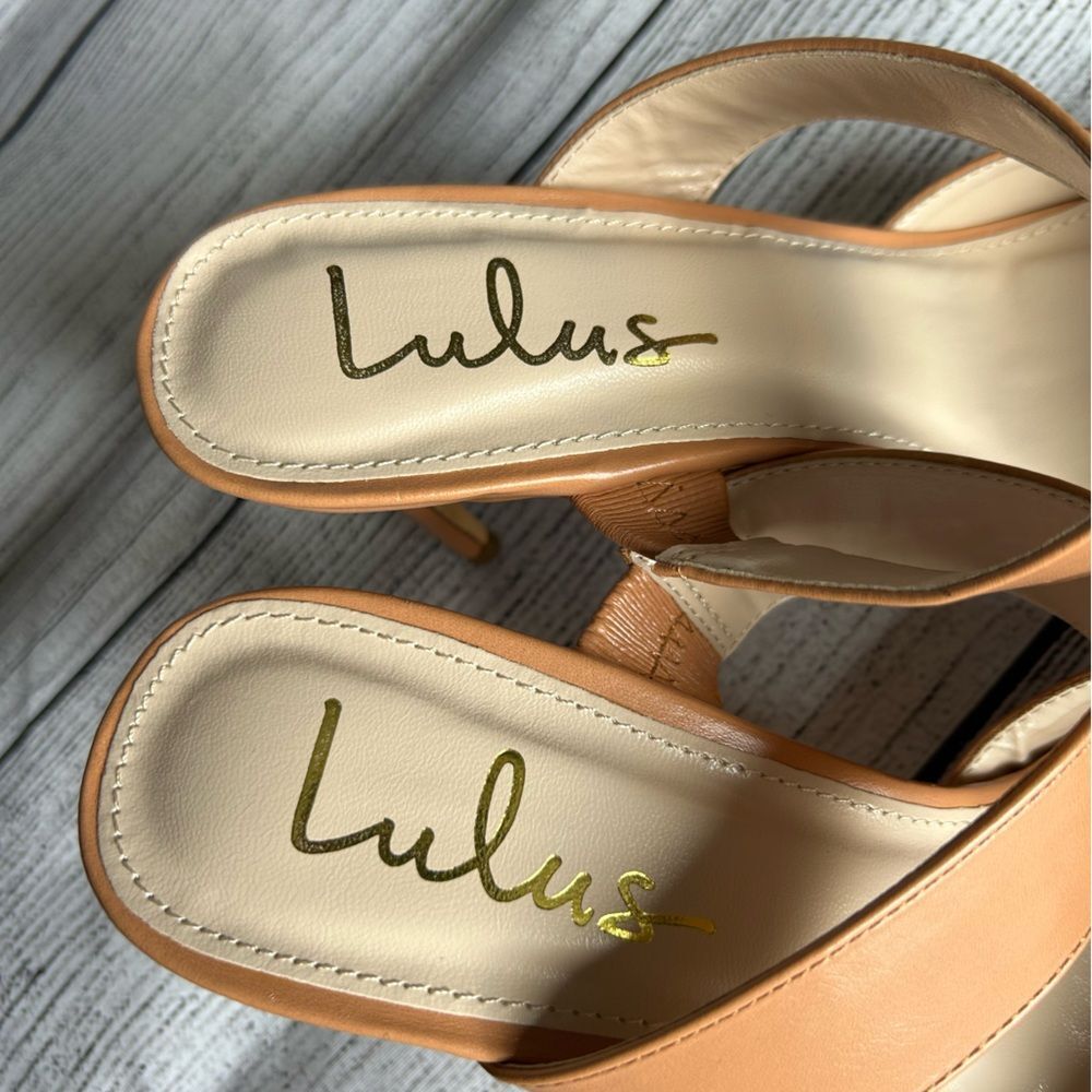 Lulus Faire Tan Pointed-Toe Mules size 9 - Picture 6 of 16